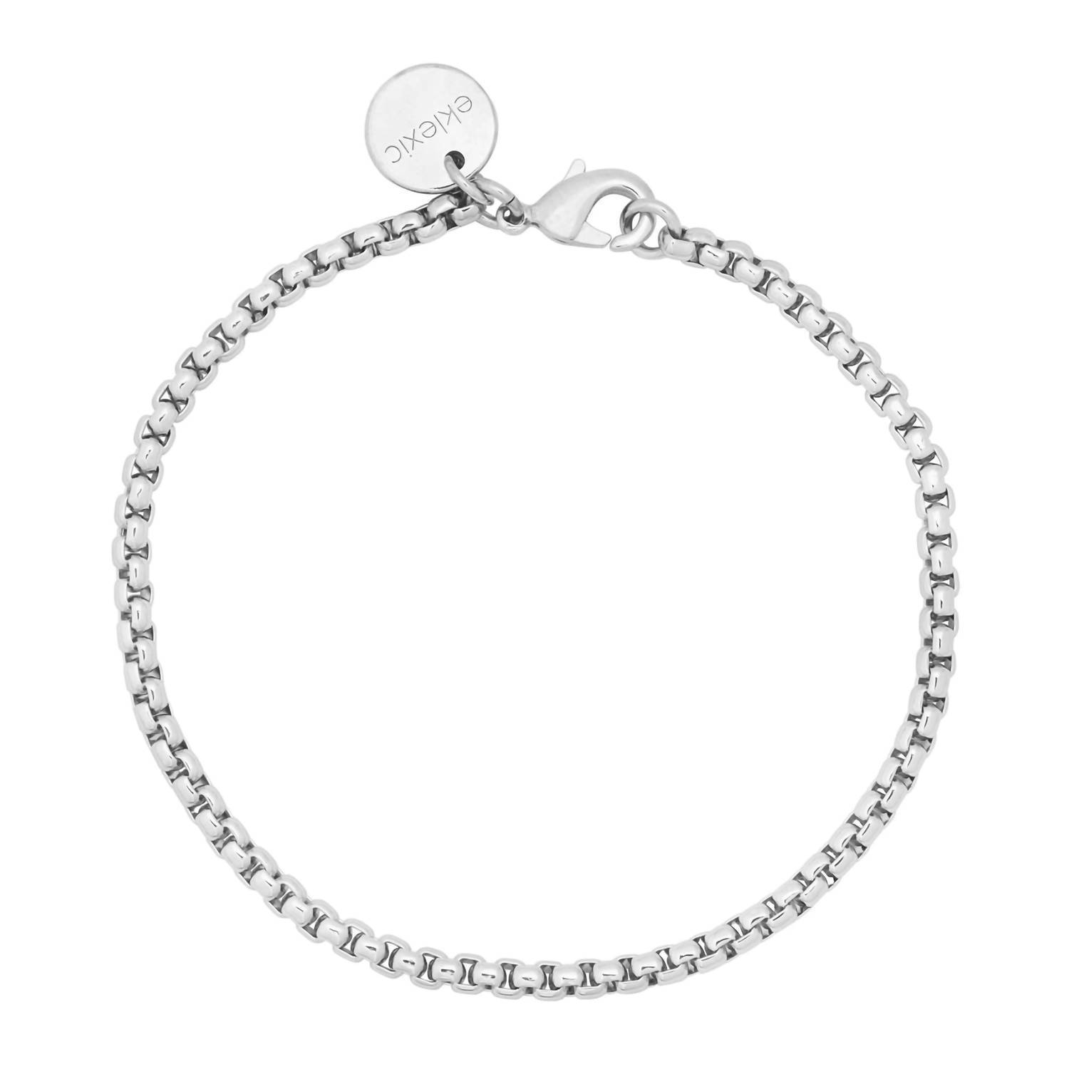 New Eklexic Women's Thin Luciana Anklet In Silver